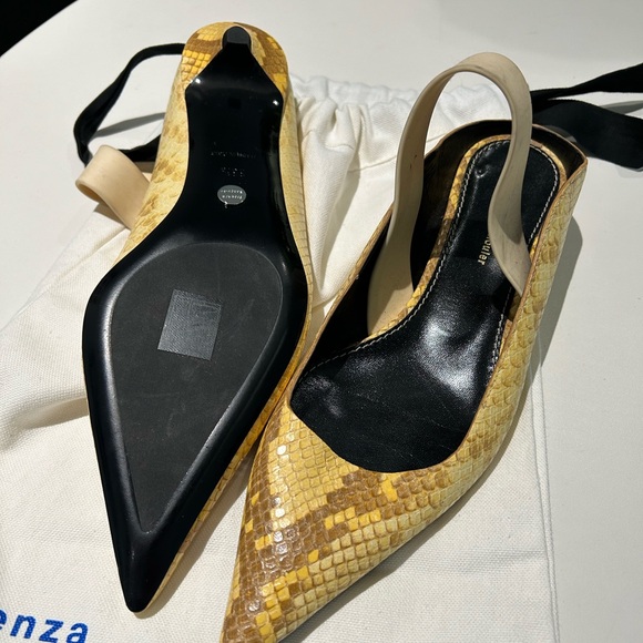 Proenza Schouler snake embossed slingback mules - kitten heels - IT/EU 38.5 - Picture 3 of 5